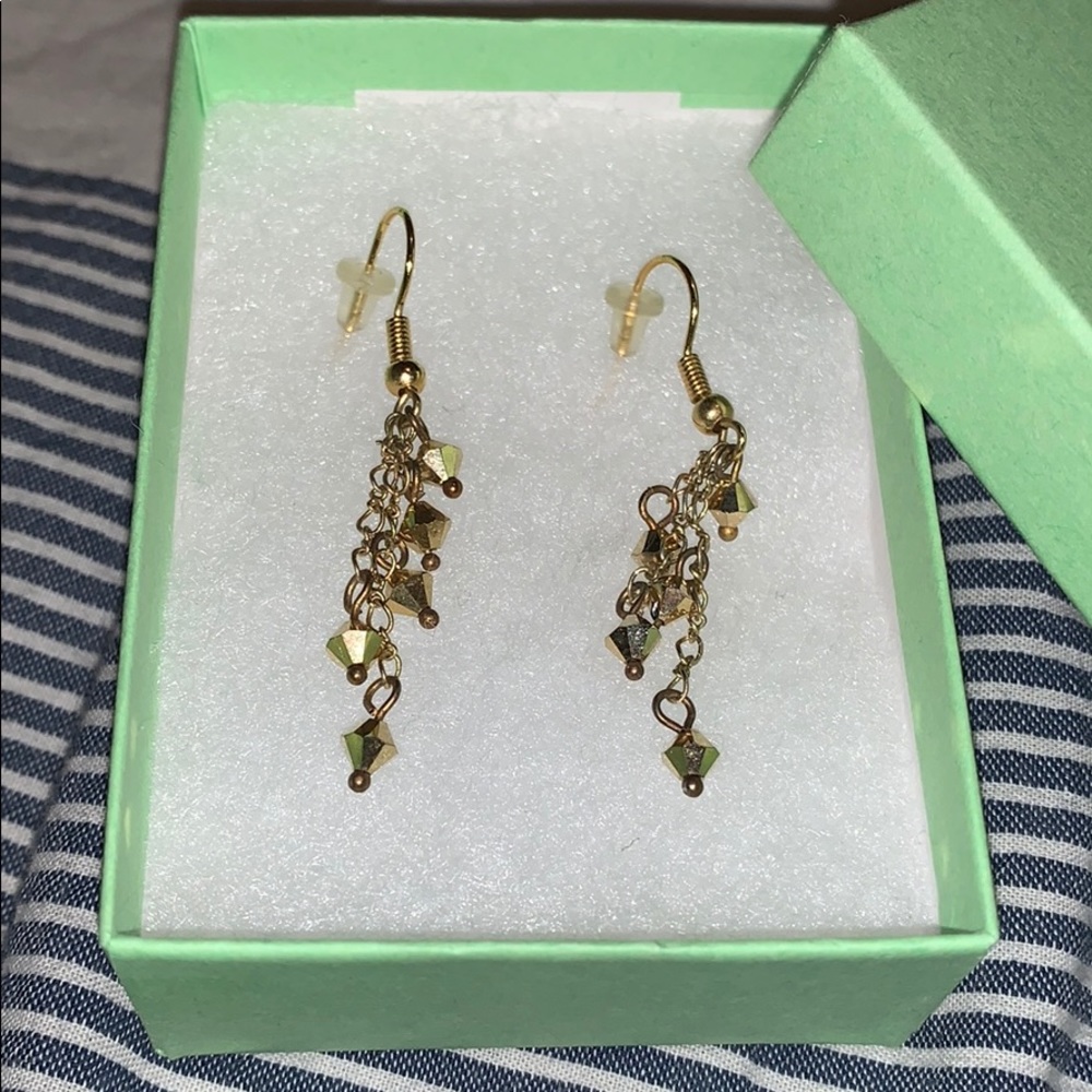 Gold costume jewelry earrings